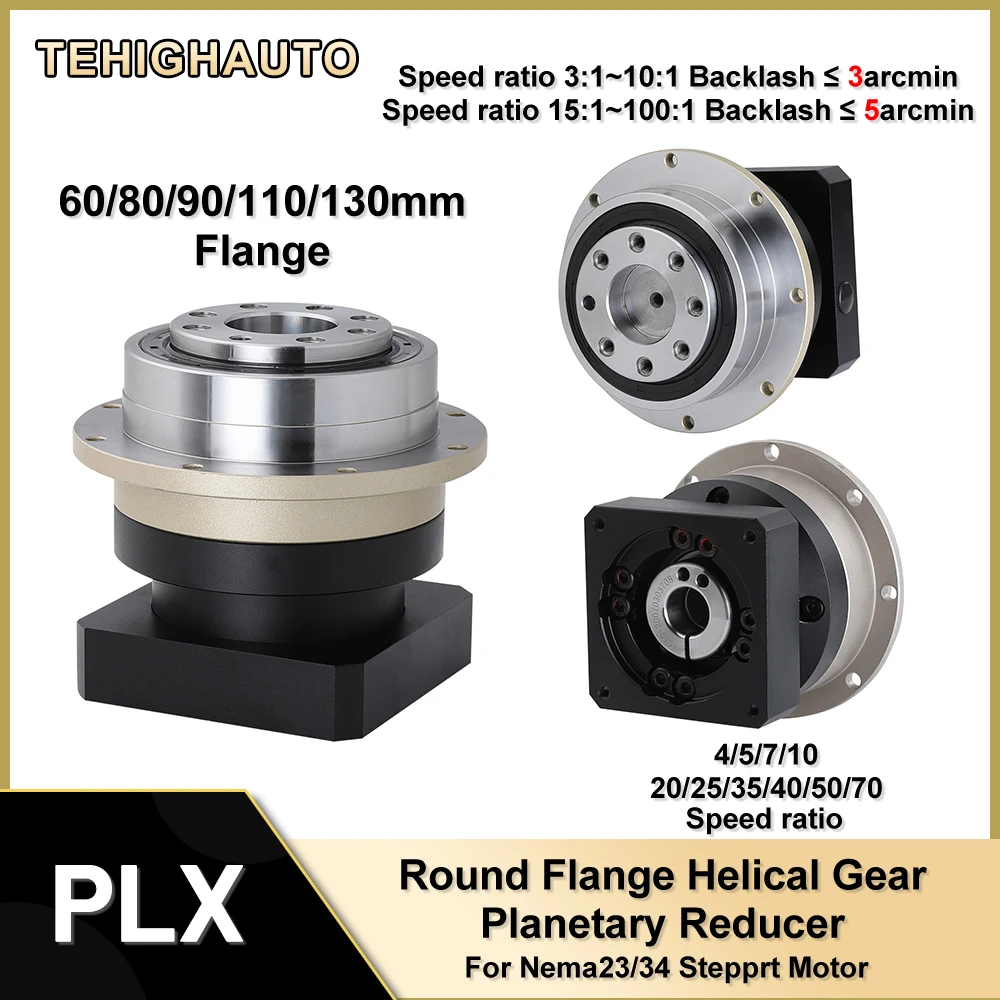 Planetary Gearbox Reducer Nema 23 34 - Ronde flens spiraalvormig tandwiel Planetaire reductiekast
