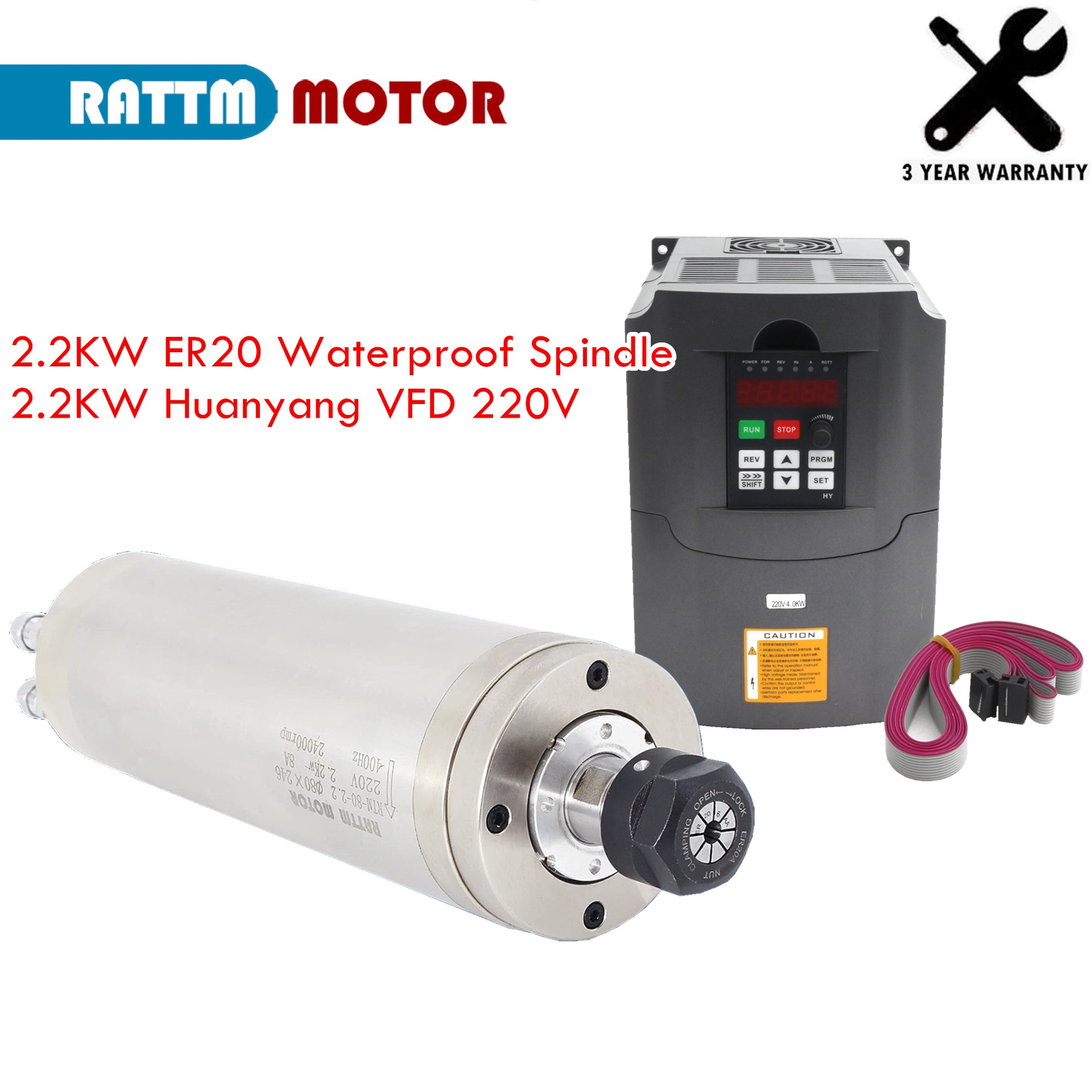 Waterdichte watergekoelde CNC- - 2.2Kw Water Cooled Spindle Kit Vfd recensie en prijs